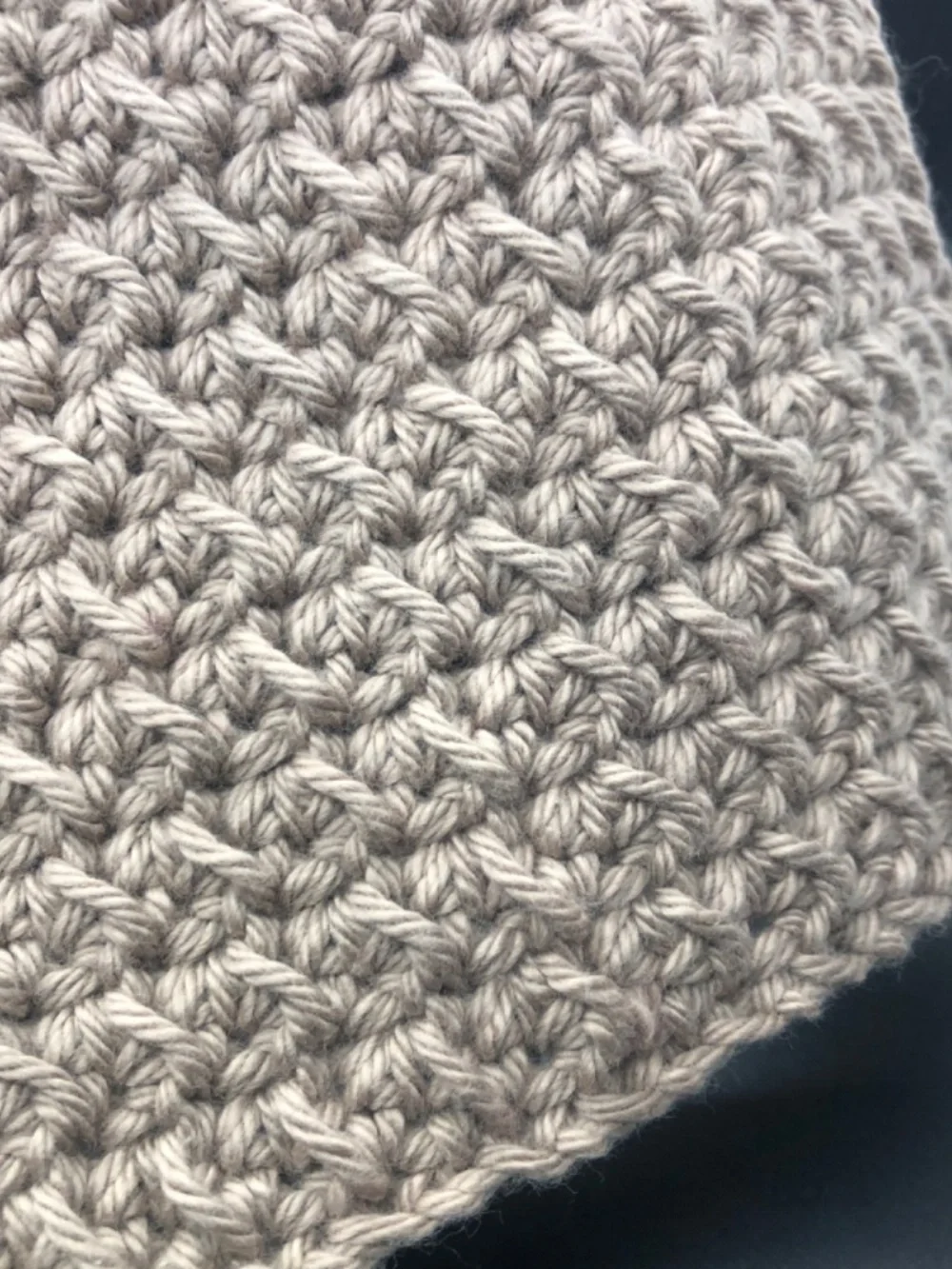 Handmade Crochet Dish Cloth, 100% Cotton Reusable Kitchen Washcloth, Khaki